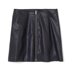 black paleather skirt h&m